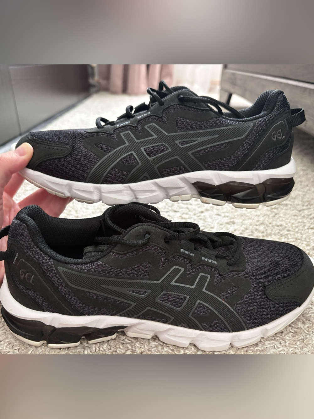 ASICS Black Athletic Sneakers Womens size 8